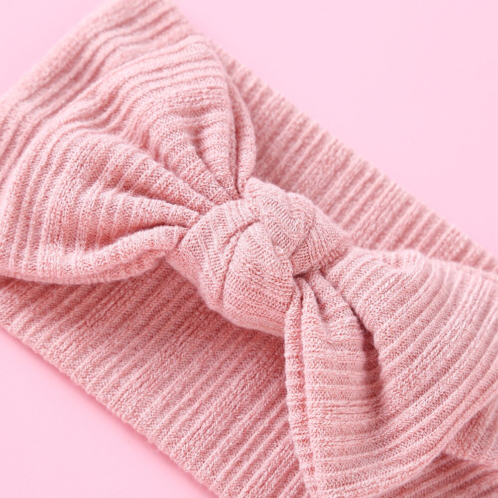 Winter Baby Hoofdband Wollen Meisjes Wide Headwrap Snoep Kleur Kinderen Oor Warmer Haarbanden Pasgeboren Tulband Zachte Hoofdbanden