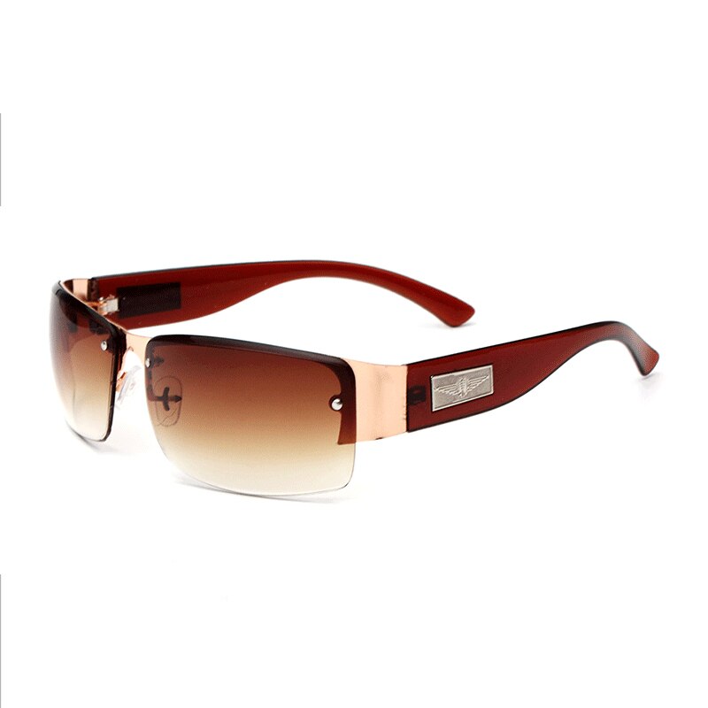 Mænd kvinder briller mærke retro ramme vintage solbriller  uv400 firkantet metalramme mandlige solbriller: C4