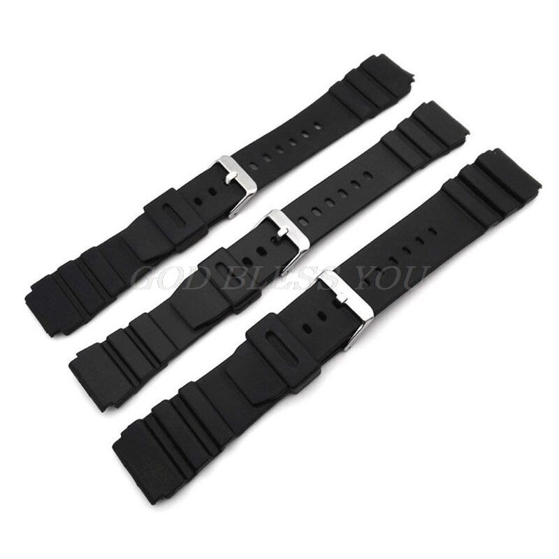 Silicone Rubber Watch Strap Band Deployment Buckle Diver Waterproof 18mm/20mm/22mm