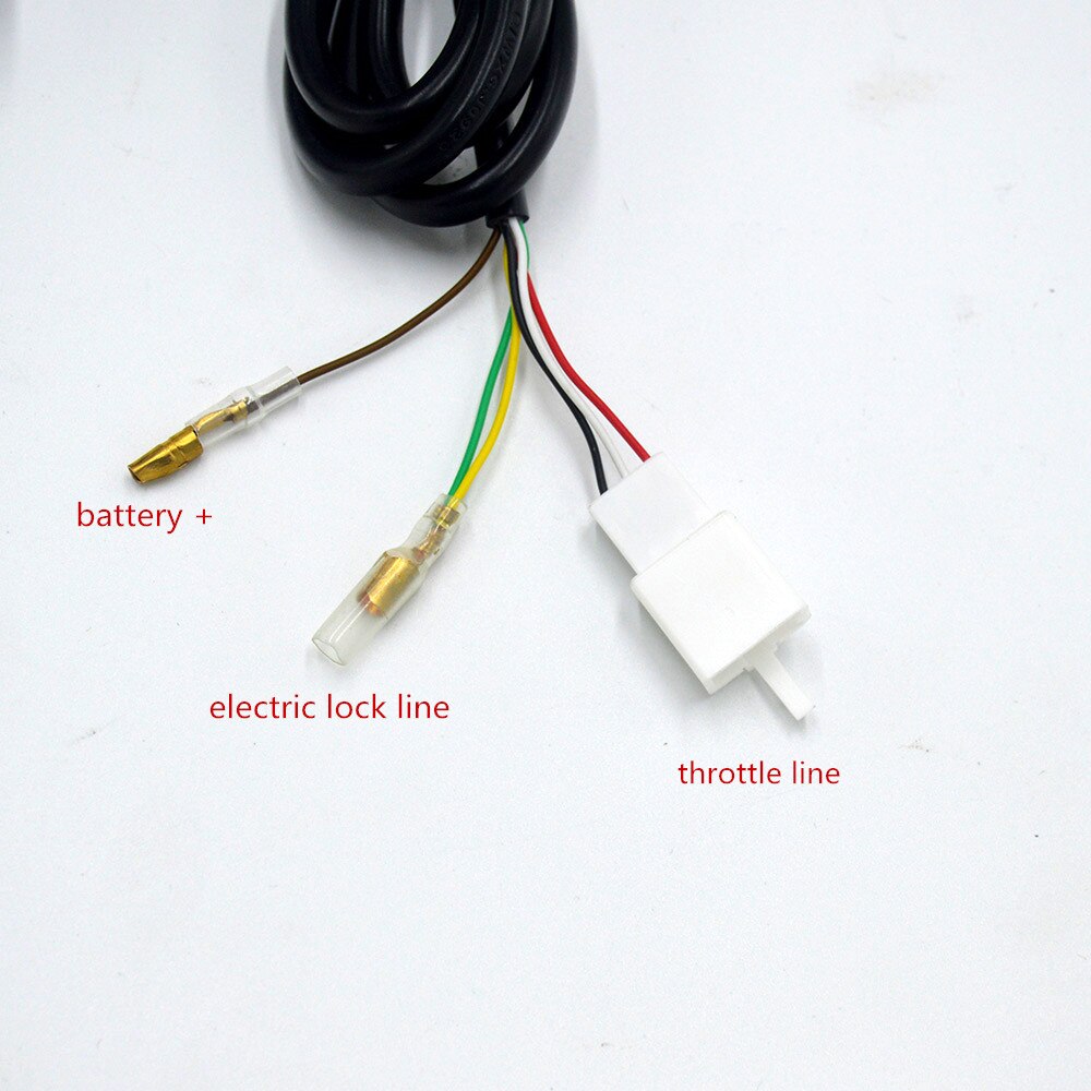 Acelerador de pulgar para bicicleta eléctrica, acelerador de 24V/36V/48V con interruptor de bloqueo de encendido/apagado para e-bike/e-scooter