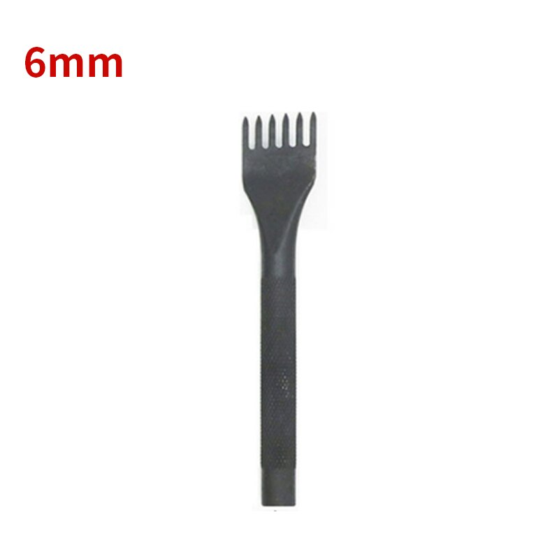 6MM Spacing Punch Tool For Leather Hole Punches Tool Lacing Stitching Sewing DIY Leather Craft Tools 1/2/4/6 Prong: 6tooth