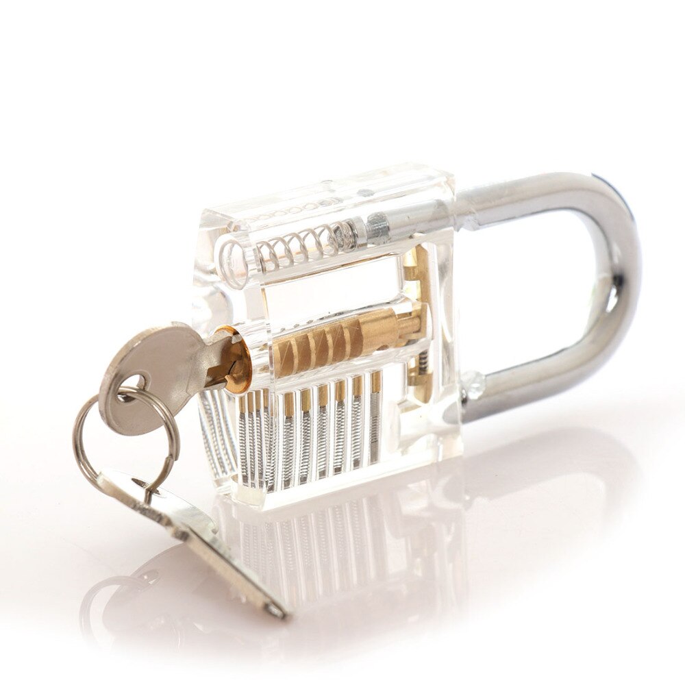 15Pcs Locksmith Tools Kit 3 In 1 Set Transparent Lock Locksmith Wrench Tools Locksmith Broken Key Unlock Tool For Locksmiths