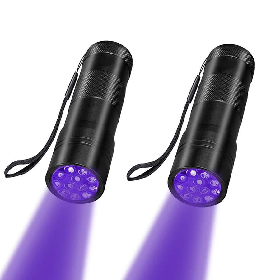 12 LEDs 395nm UV Handheld Flashlight Black Light Ultraviolet Urine Detector Torch linterna For Dog/Cat/Pet Urine & Dry Stains