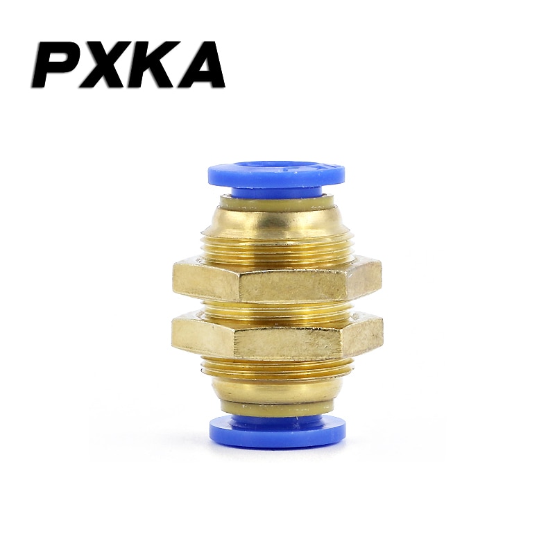 2PCS Diaphragm straight-through two-way through-plate thread PM-4/6/8/10/12mm quick-acting pneumatic butt joint