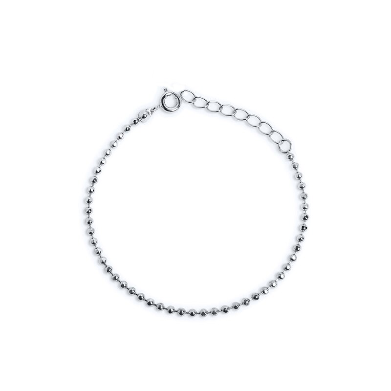 ROXI Minimalismus Ätherisches Perle Verknüpfung Armbänder für Frauen Silber Armbänder Armreifen 925 Sterling Silber Armbinde Femme Schmuck: Silber-