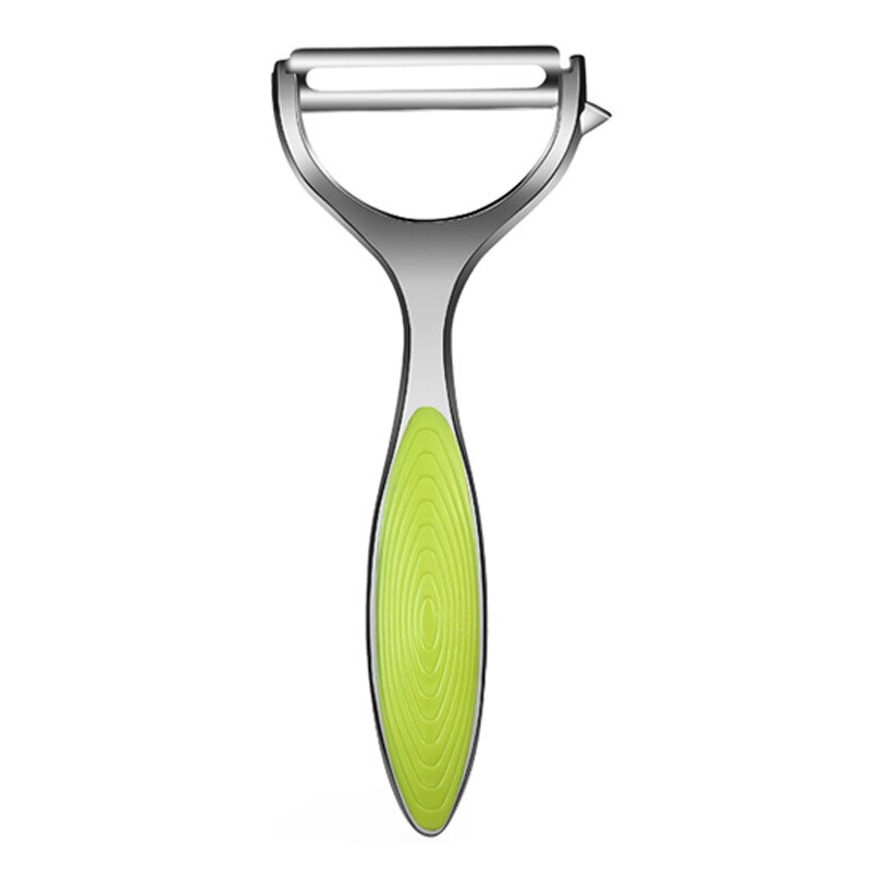 Roestvrij Staal Multifunctionele Dunschiller Snijder Dunschiller Aardappel Wortel Rasp Fruit Groente Gereedschap Keuken Accessoires: Flat Peeler Green