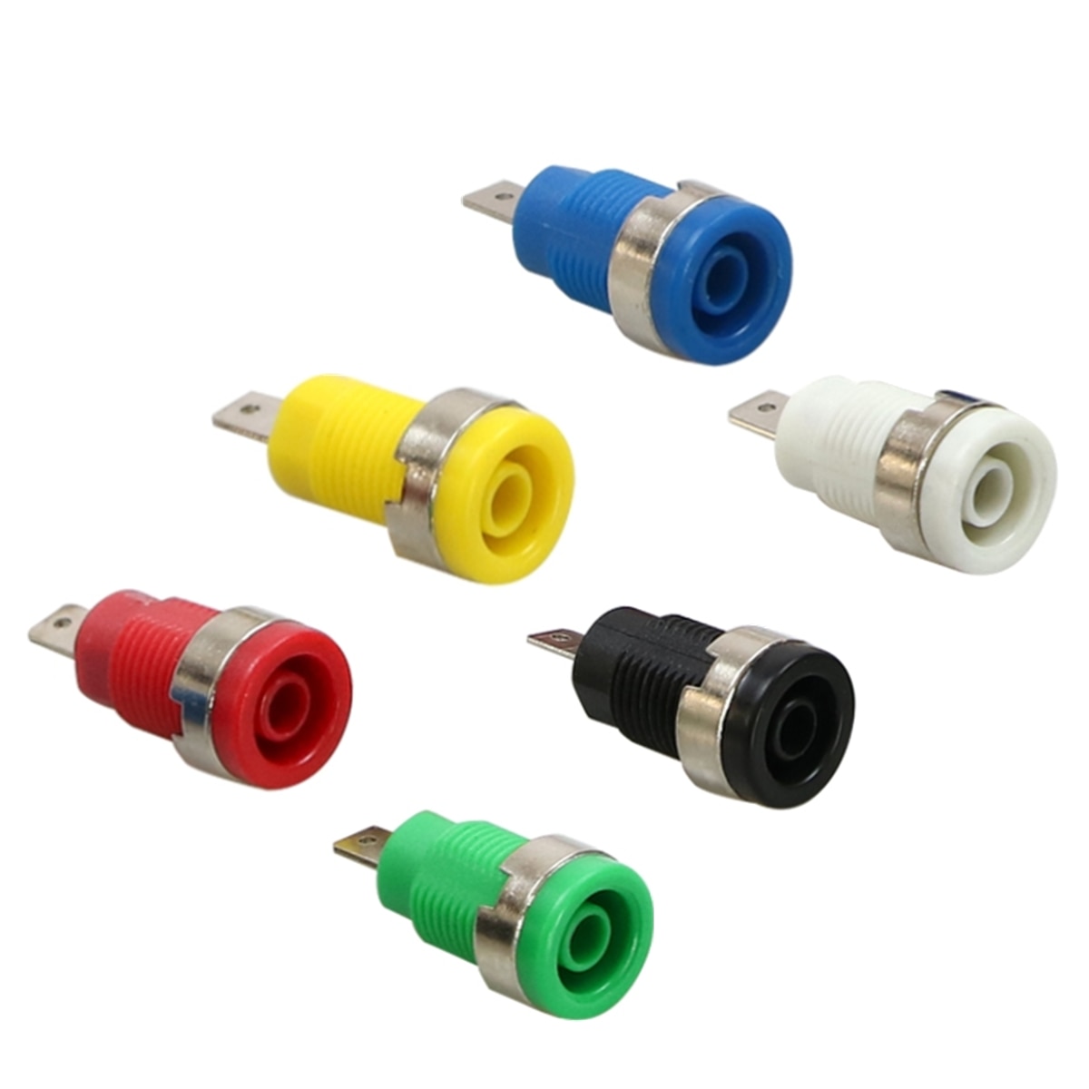 1/5/10PCS Insulated Safety 32A 4mm Banana Terminal 6 Colors Female Jack Panel Mount Socket Binding Post Wire Connector