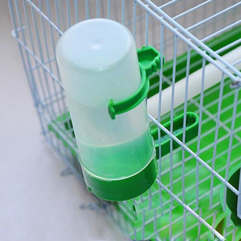 Outdoor Hanging Bird Feeder Plastic Green Wild Bird Peanut Seed Nut Feeder Hanger Bird Supplies Standing Feeder Tableware: 2pcs Drinking bowl