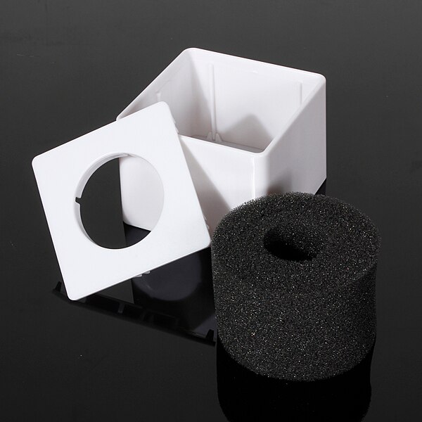 1pcs/2pcs 39mm hole Round Handheld Mic Microphone Interview Square Cube Flag Station Abs Black/White ABS material