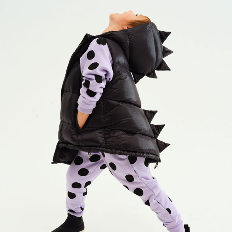 Kukukids Kids Winter Down Vest Dinosaur Stylish Keep Warm Top Boys Girls Brand Clothes Thicken Waistcoat