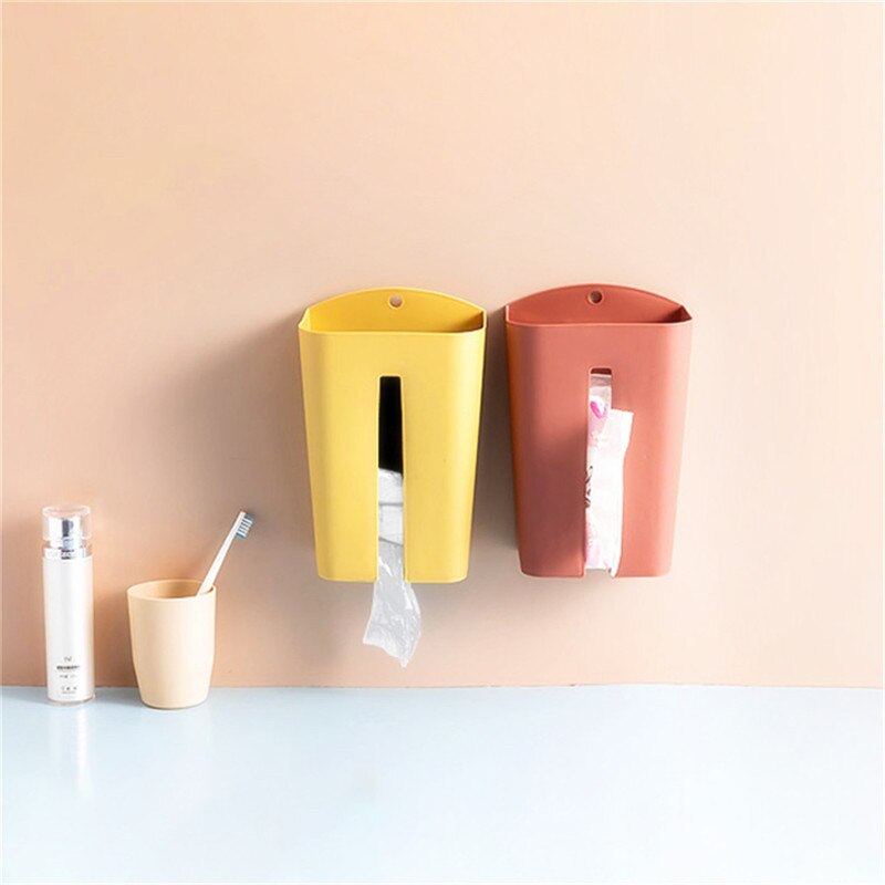Tissue Storage Box Wall-mounted Paper Towel Holder Garbage bag sorting box Toilet Tissue Paper Extraction Dispenser @C