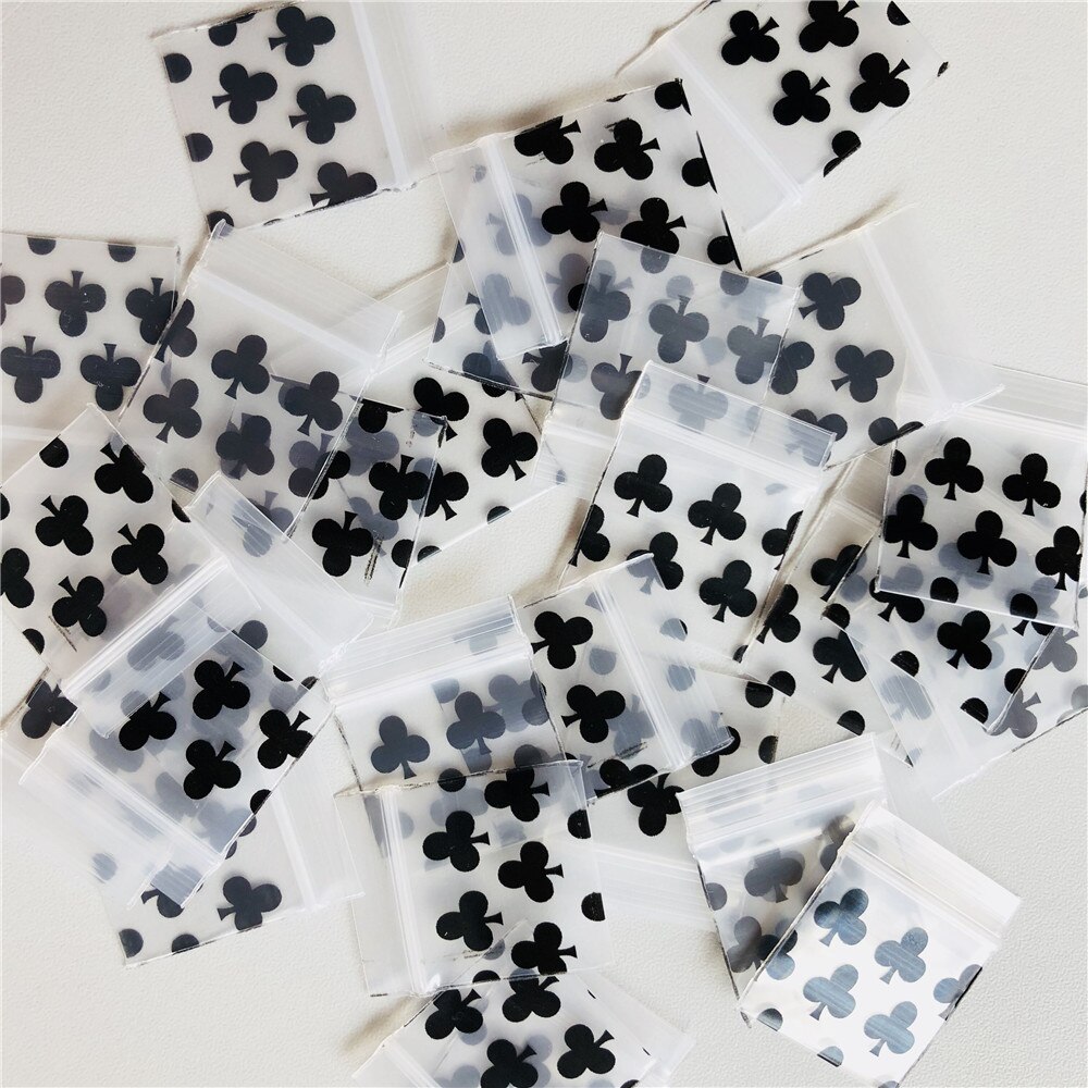 100 sztuk opakowanie strunowe wielokrotnego zamykania 1 &quot;X1&quot; kolorowe fioletowe mini torby z zamkiem błyskawicznym 5mil 1010 D030: club