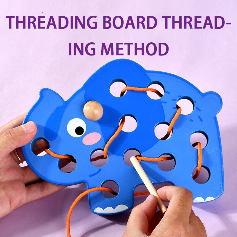 Young Children Wooden Animal Stringing Game Early ... – Grandado