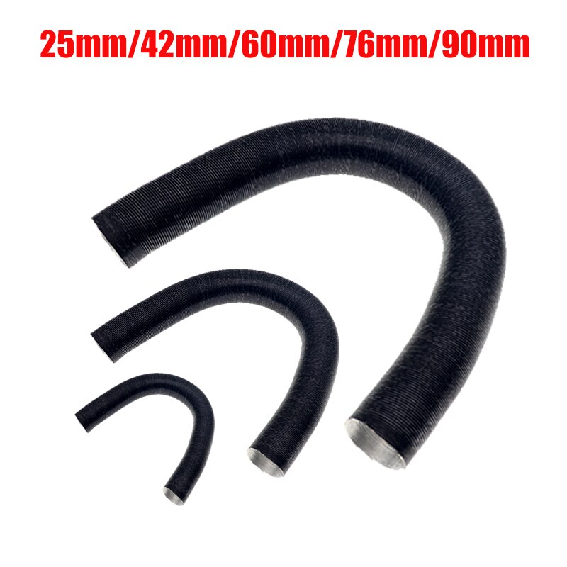 25/42/60/76/90mm Air Intake Outlet Exhaust Stretch Corrugated Hose Pipe Flexible Combustion For Webasto Eberspacher Auto Heater