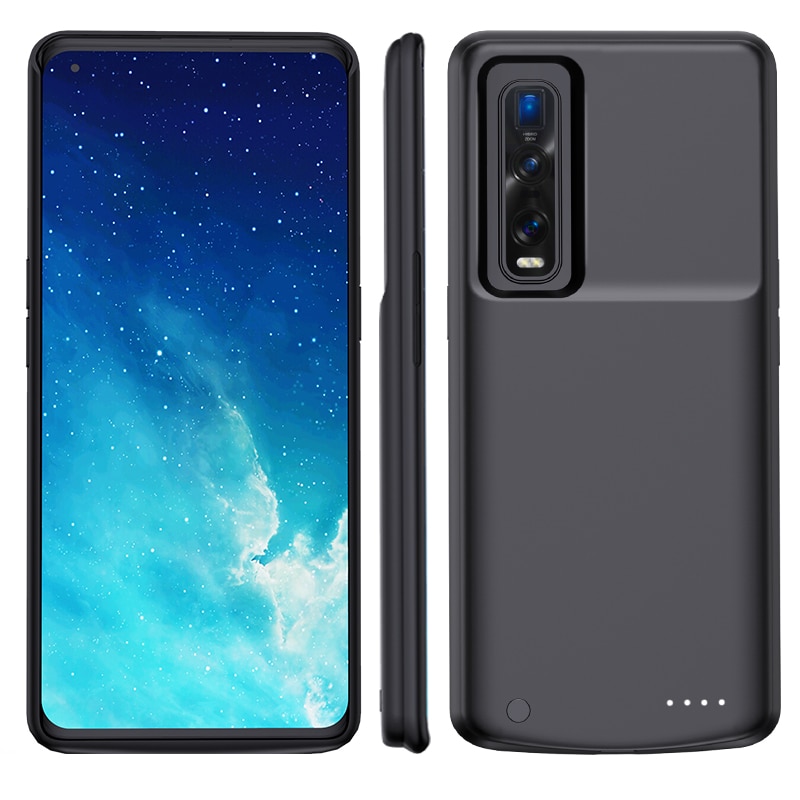 Silm Siliconen Shockproof Acculader Case Voor Oppo Vinden X2 Pro Batterij Case Vinden X2 Power Bank Batterij Opladen Cover