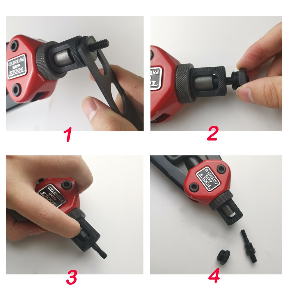 Allsome BT-607 Rivet Nut Tool Hand Blind Klinkhamer Hand Klinkhamer Rivet Gun Met 7 Metric Opspandoorns 70 Pcs Rivnuts