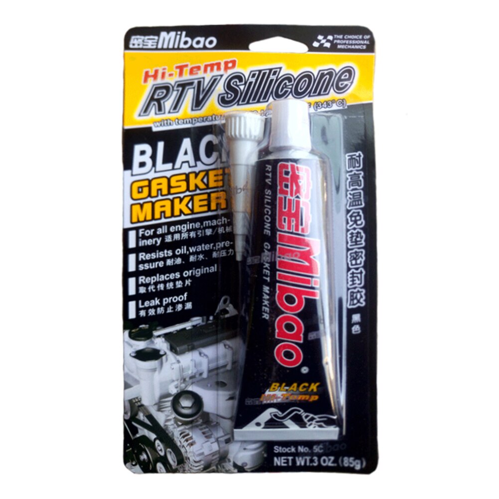 Free gasket sealant Mi Bao red glue 85g automotive mechanical seal Gasket Oil Resistant Waterproof Sealant: Black