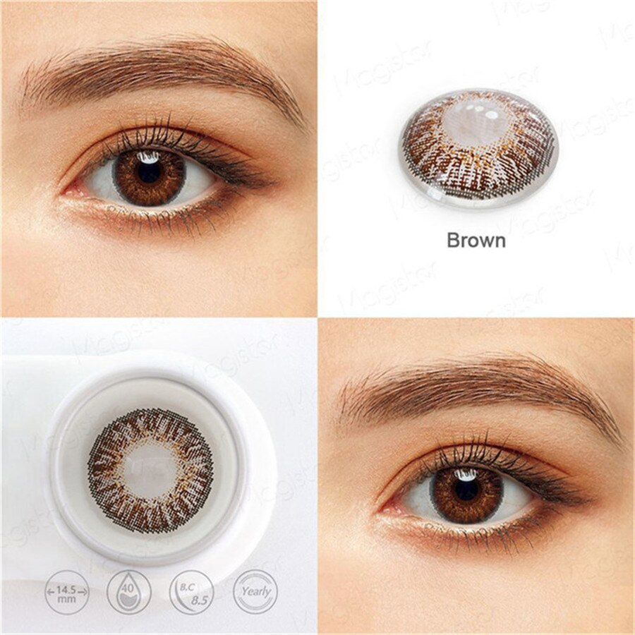 Lentillas de colores con ojos grandes para mujer, lentillas cosméticas de colores para pupila, maquillaje para de Halloween, 1 par: 6