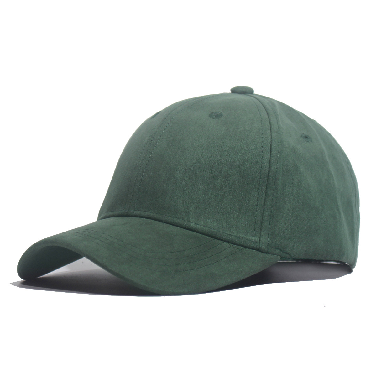 Casquette de Baseball en Daim pour Homme et Femme, Chapeau Solide, Jaune, Vert, Bon Marché, de: Gris foncé