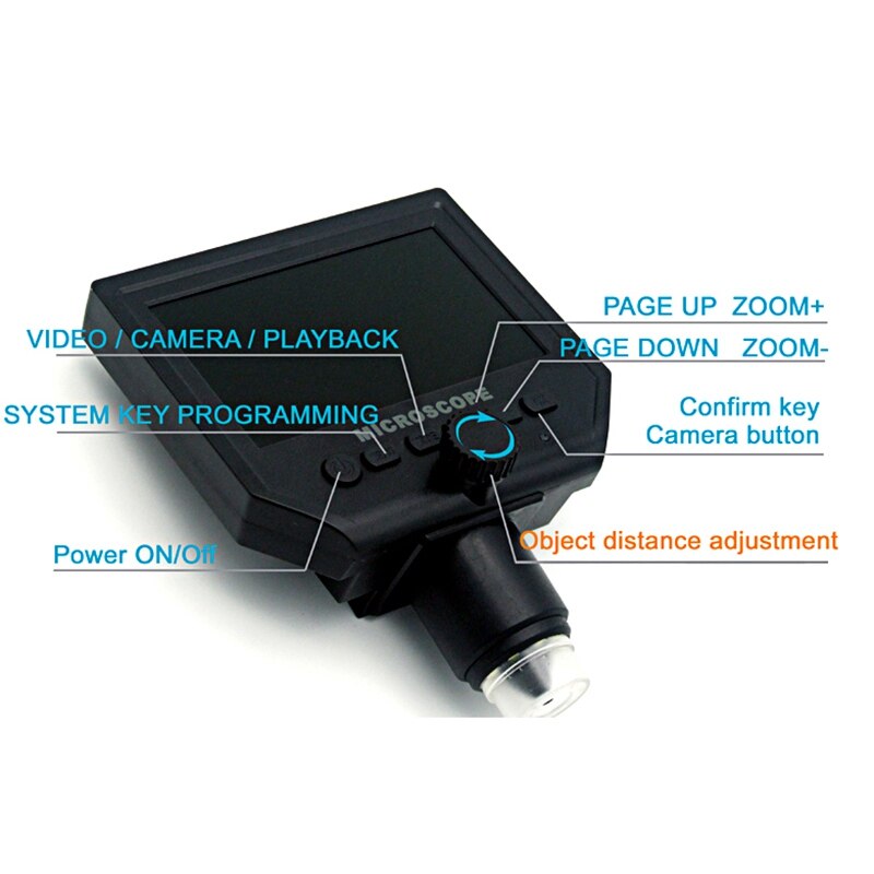 G600W Digitale Microscoop 4.3 Inch Lcd Display Usb Microscoop Solderen Video Microscoop Camera Telefoon Reparatie Nifier-Us Plug