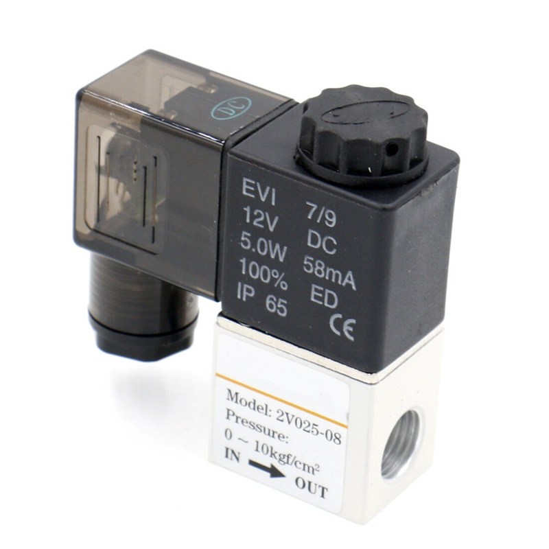 12v 24v 220v pneumatisches elektrisches magnetventil, 2 positionen , 2 anschlüsse, normalerweise geschlossen, luftmagnetventil , 6mm 8mm schlauchanschluss