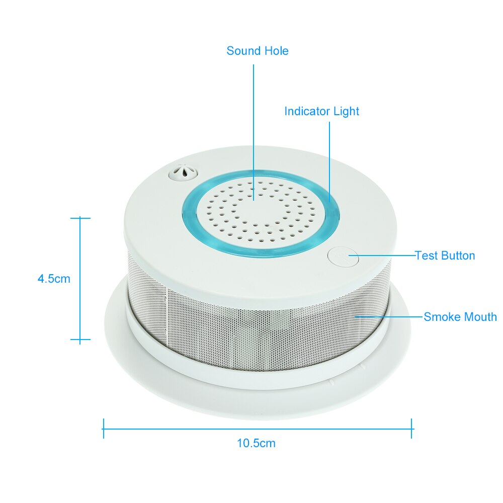 WIFI APP Fire Smoke Temperature Sensor Smart Wireless Smoke Temperature Detector Alarm APP Remote Control PA-438W