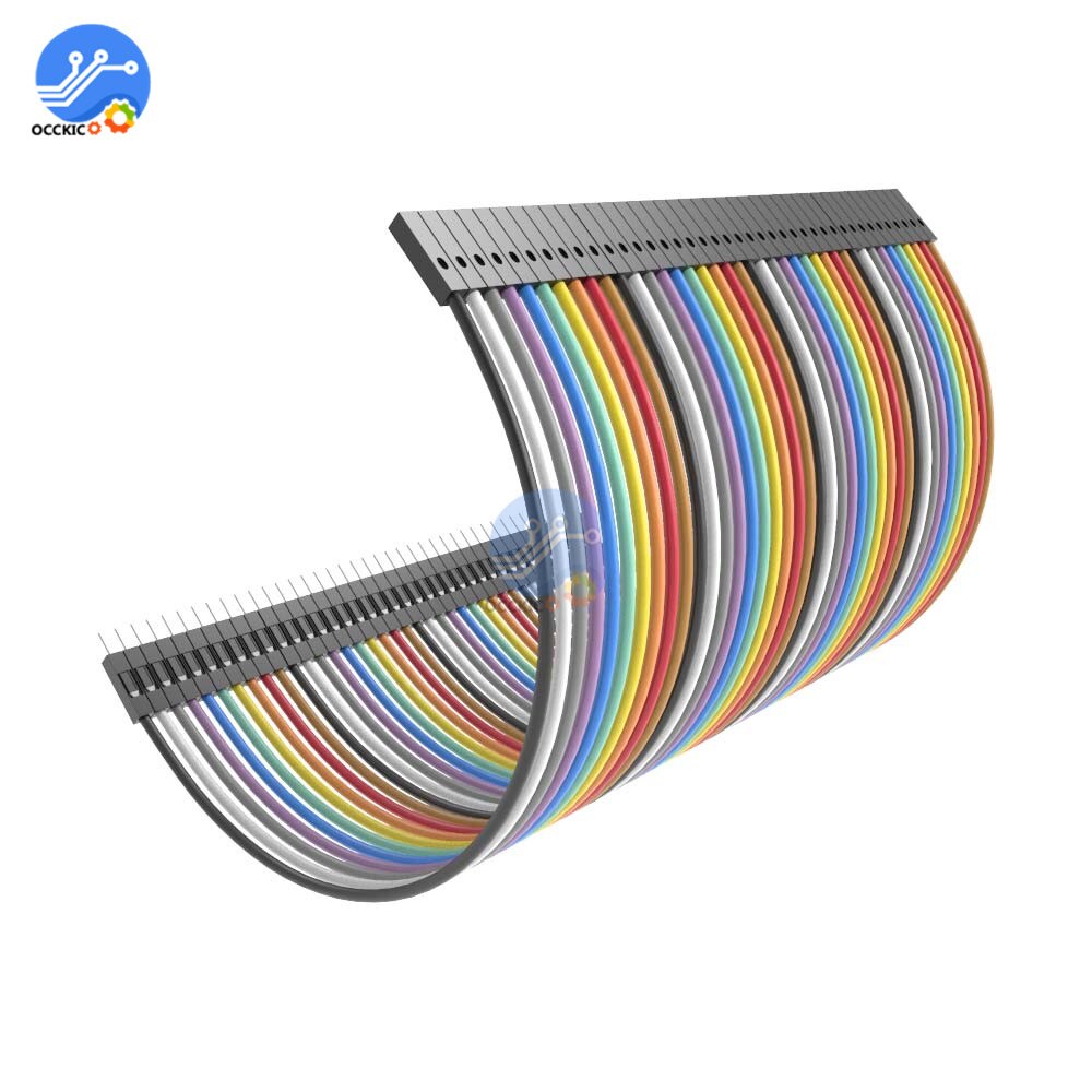 40PCS Dupont 10CM 2.54MM 1P-1P Male To Female Jumper Wire Ribbon Cable For Arduino