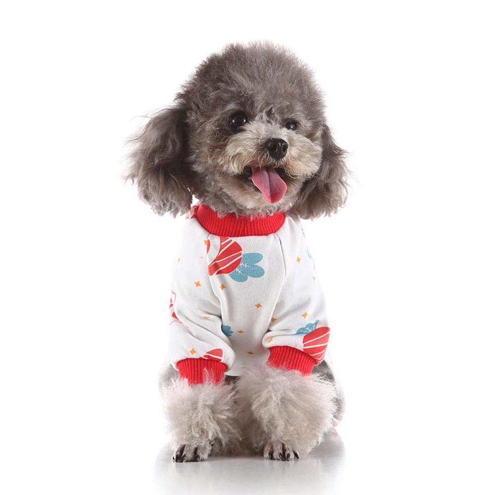 Pijama estampado para mascotas, Otoño Invierno, algodón, ropa de noche para perros y Mascotas
