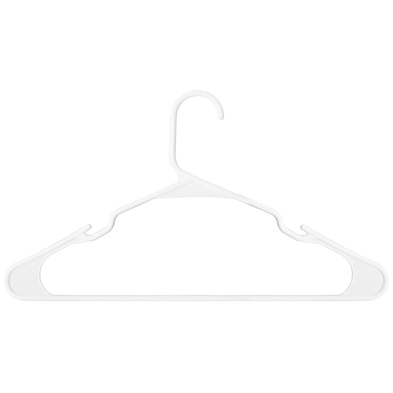 20 Pack Premium Plastic Hangers, Durable & Strong Standard Hangers for Clothes & Pants, White