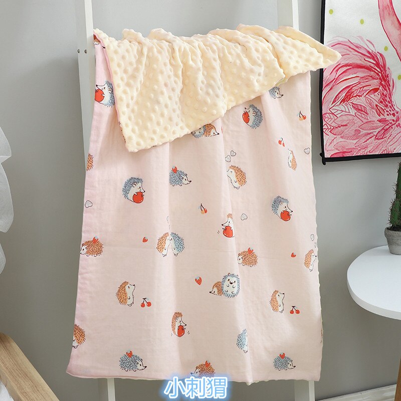 Elinfant – couverture d&#39;emmaillotage en mousseline, 70x110cm, 1 pièce, pour bébé, douce et chaude, lavable, confort,: Hedgehog