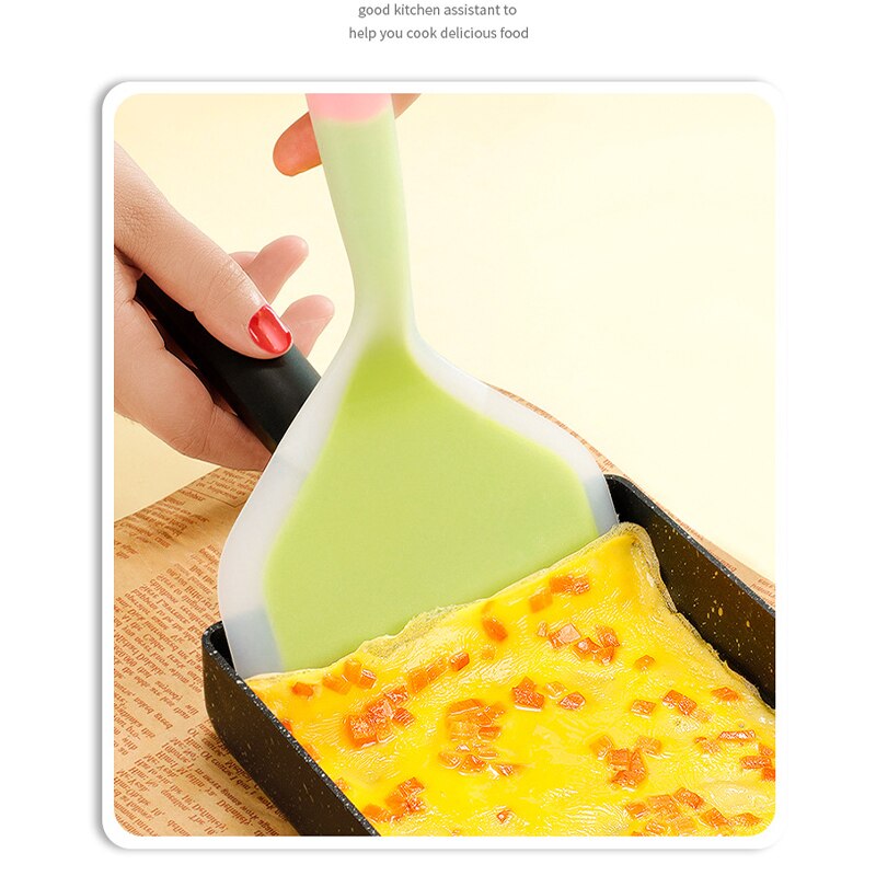 Kitchen Ware Wide Pizza Silicone Cooking Tools Non-stick Spatula Cooking Utensils Spatula Beef Meat Egg Kitchen Scraper Shovel