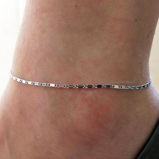 Kleurrijke Kristallen Kraal Enkelbandje Voor Vrouwen Strand Sexy Goud Kleur Voet Ketting Op De Been Mode Enkelband sieraden: bo silver