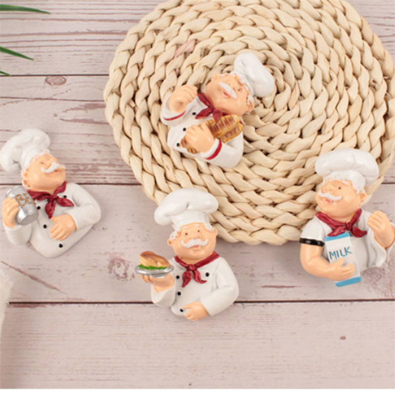Creatieve Chef Cartoon Keuken Plug Hook Hold Cook Fat Chef Wall Decor Organizer Voor Thuis Keuken Organiseren Plug Houder