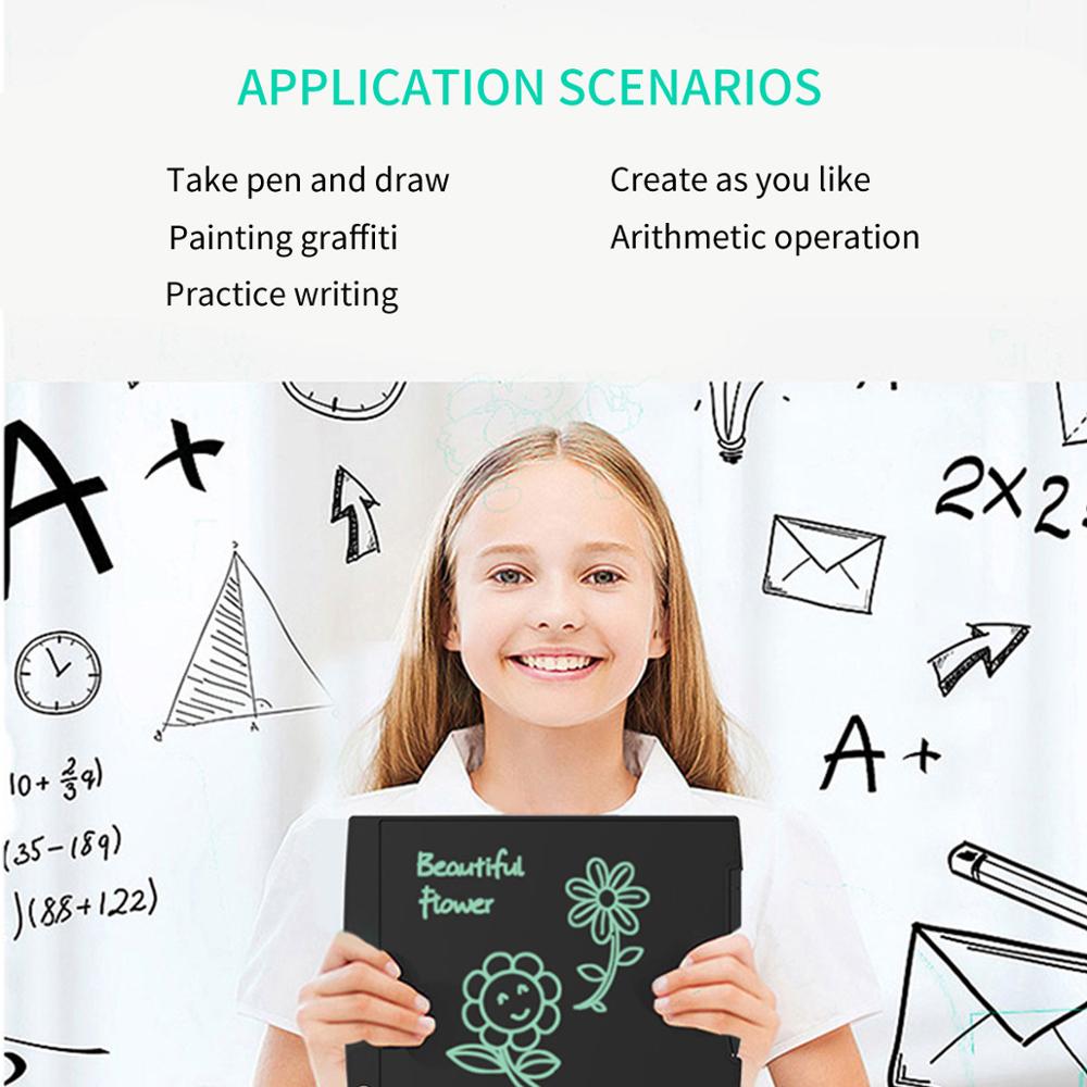 Aibevi Drawing Pad LCD Writing Tablet Handwriting Graphic Tablets 12 inch Digital Graphics Tablet Electronic Board + Pen Battery