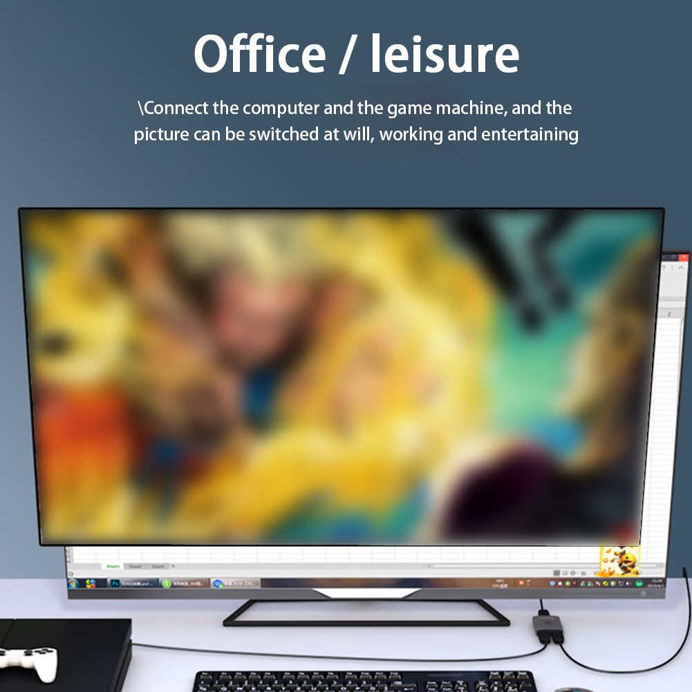 1080P 1x2 Eingang Ausgang Laptop Bi Richtung Video HDMI schalten Hub Splitter 4K HD HDCP 3D Heimat Sekretariat Stecker Und Spielen Manuelle