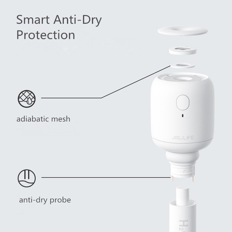 Humidificateur d'air ultrasonique portable blanc avec batterie 1100 mah, usb, diffuseur d'aromathérapie, sans fil