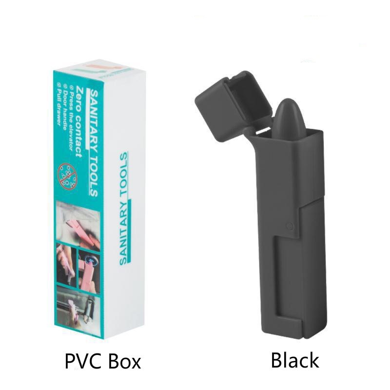 Bouton d'ascenseur appuyez sur l'ouvre-porte Zero-touch outil de bouton d'ascenseur pour appuyer sur le bouton d'ascenseur et éviter le deuxième Contact: Black