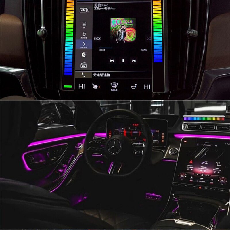 LED Music Atmosphere Lamp Decoration Party Voice control Activated RGB Rhythm Light Sound Control for Gaming Room Desktop