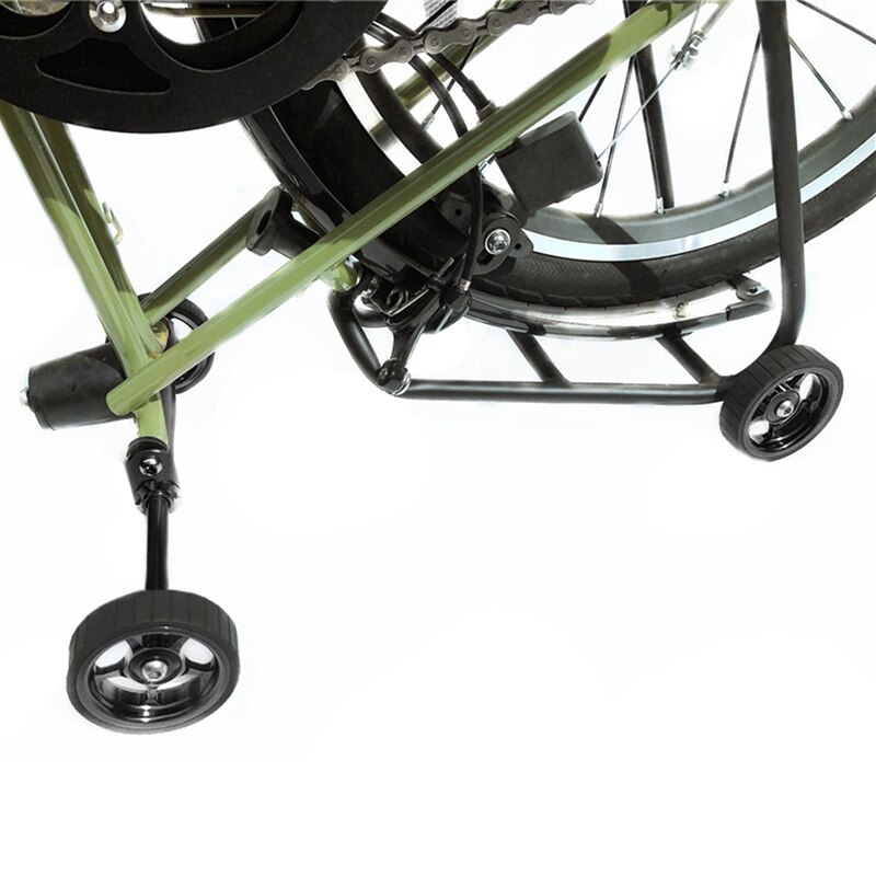 Vouwfiets Verbreden Wiel &amp; Telescopische Staaf Extension Bar Voor Brompton Achter Cargo Rack Easywheel Telescopische Stang