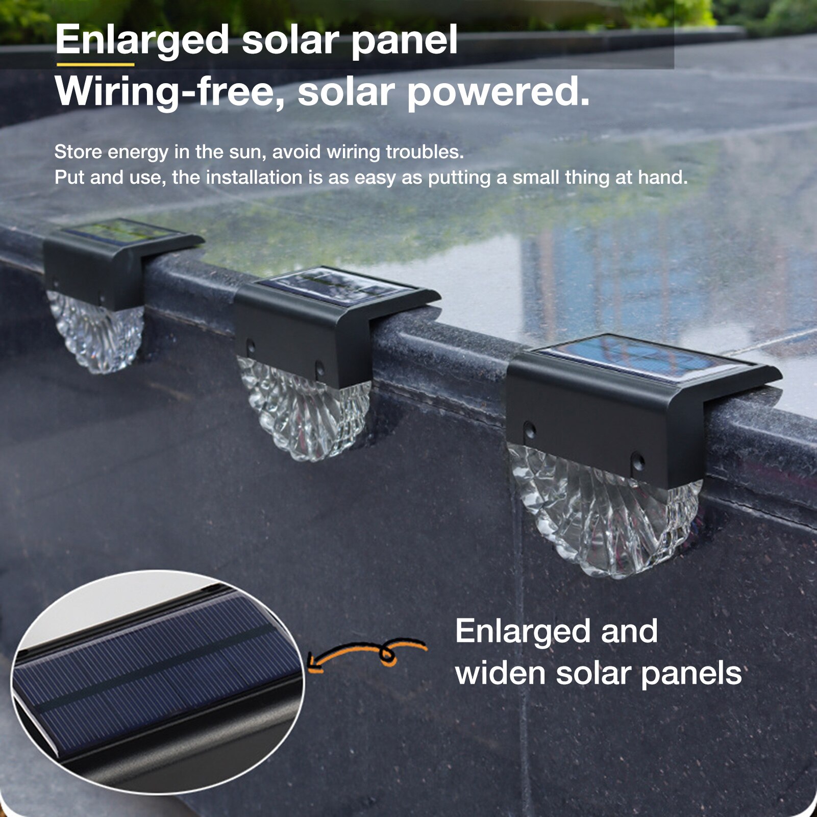 4 Stuks Solar Stap Lichten Outdoor Waterdichte Led Solar Trap Hek Lamp Decoratie Voor Patio Trappen Tuin Yard Solar Verlichting