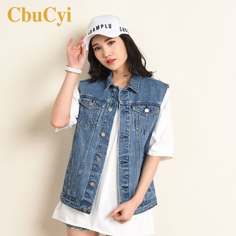 Frauen Westen Plus Größe 6XL ärmellos Denim Weste Jacke Übergroßen Gewaschen Jahrgang Jeans Mantel Damen Westen Winter Oberbekleidung Mantel