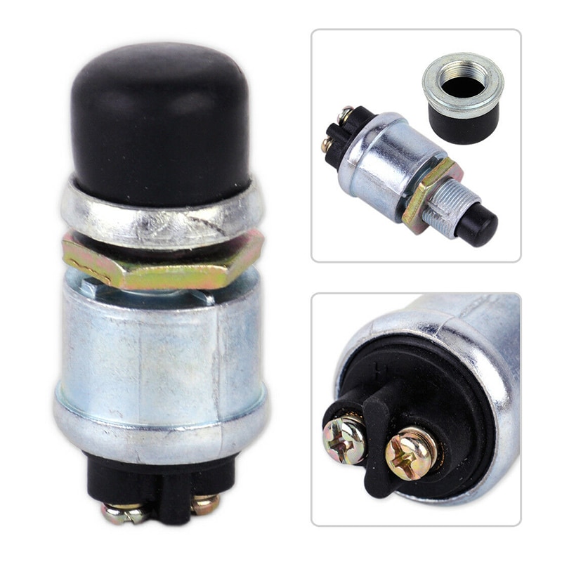 1pc Ignition Starter Switch 60A 12VDC Truck Engine Start Waterproof Push Boat Starter Horn Replacement Button Car Switch