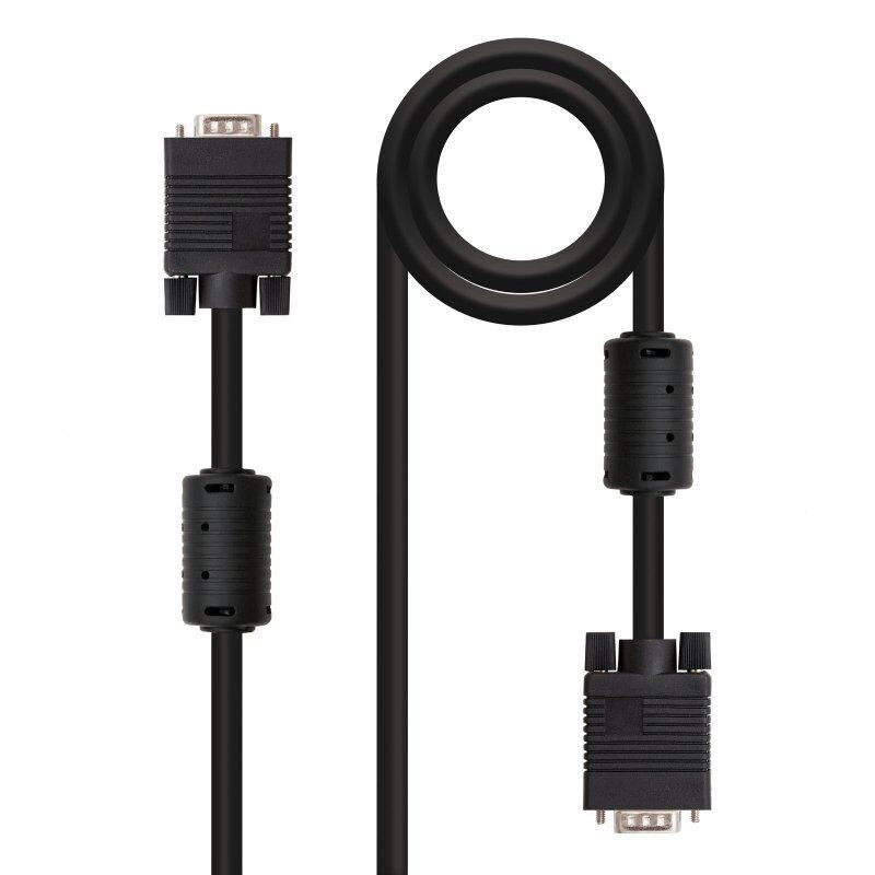 Kabel Svga Nanocable 10.15.0115-Conectores D-Sub Hdb15 Macho Ambos Extremos-Doble Apantallado-15 M-kleur Negro