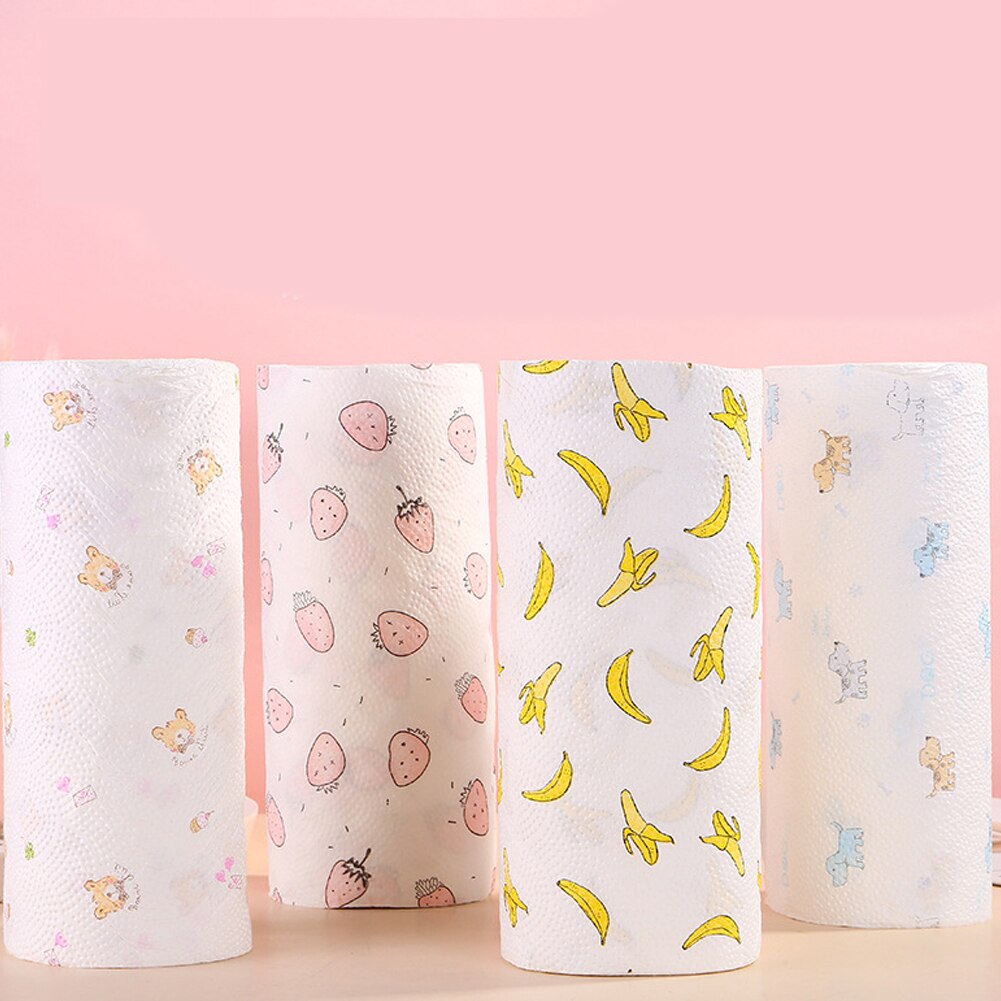 Kitchen Roll Paper Oil-absorbing Absorbent printing Paper Towels Disposable Lazy Cleaning Rag Paper