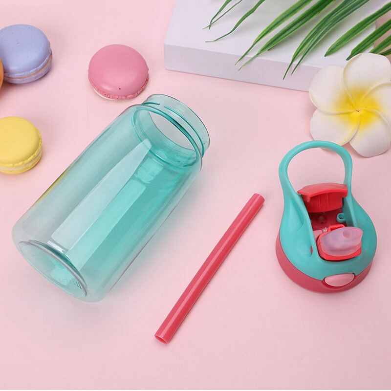 Children Bottles 400ml Kids Boys Girls Children Outdoor Magic Item Juice Straw Water Bottle Cups