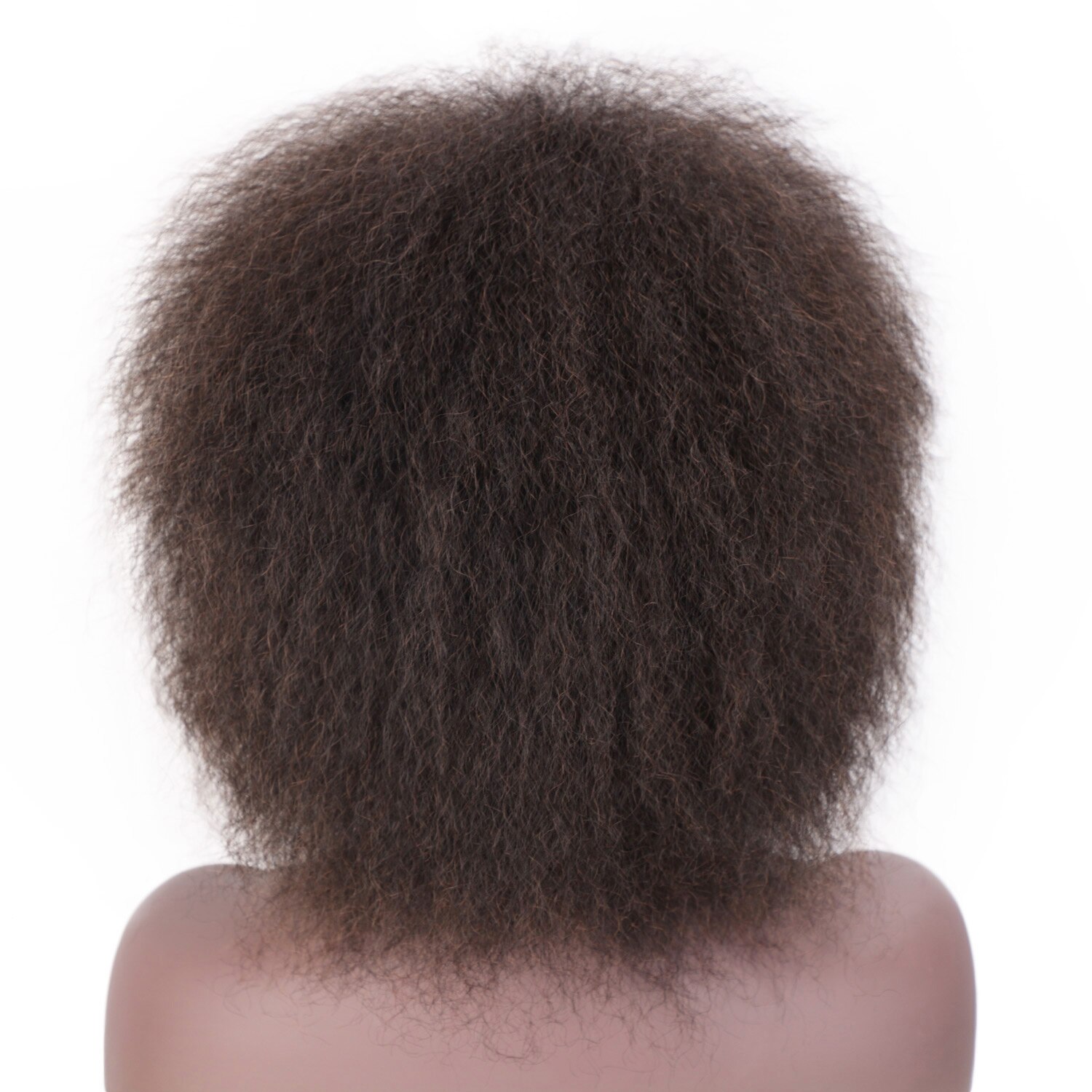 ICH der eine perücke 6 Zoll Kurze Braun Schwarz afro Lockige Perücke Flauschigen Perücken Synthetische Haar für Schwarz/Weiß frauen Natürlich Aussehende: 2-30