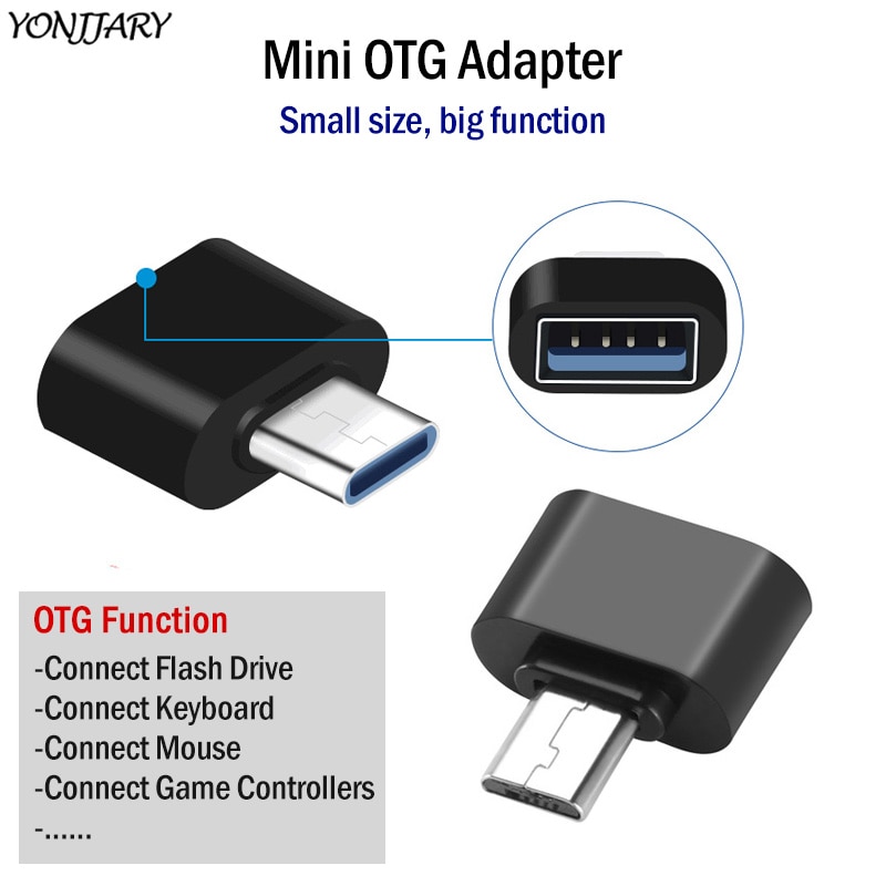Mini Micro Usb & Type C Otg Adapter Voor Macbook Tablet Smartphone Android Usbc Otg Converter Voor Samsung Huawei Xiaomi connector