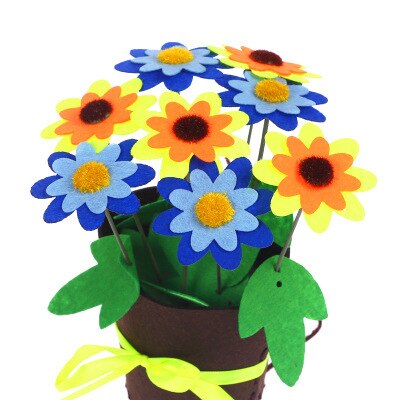 Handmade Diy Art Crafts Material Flower Pot Potted Plant Kids Creativity Handicraft Children Toy Kindergarten Learning Education: E