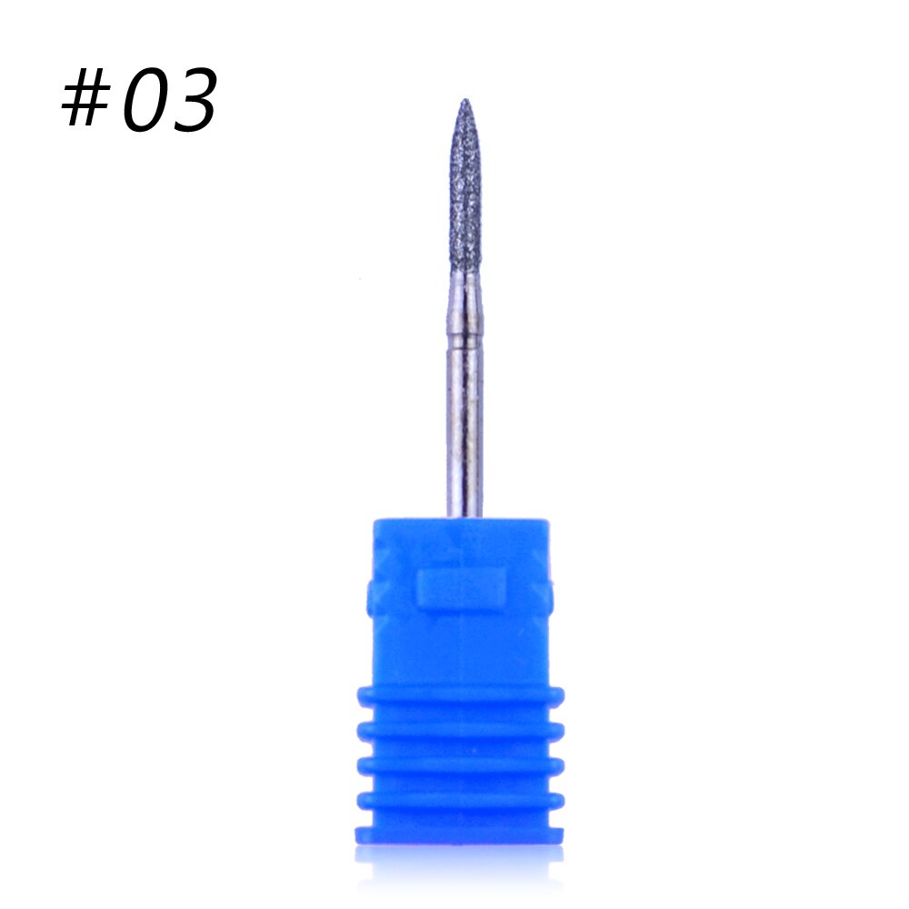 1pcs Diamond Electric Rotate Nail Drill Bits Rotary Milling Cutters Drill Machine Accessories Nail File Cuticle Cutter Tips