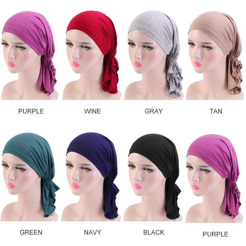 Katoenen slaapmuts haarkapje hoed hoofdbedekking tulband hoofddoek effen chemo muts slaapmuts hoofddoek vrouwen